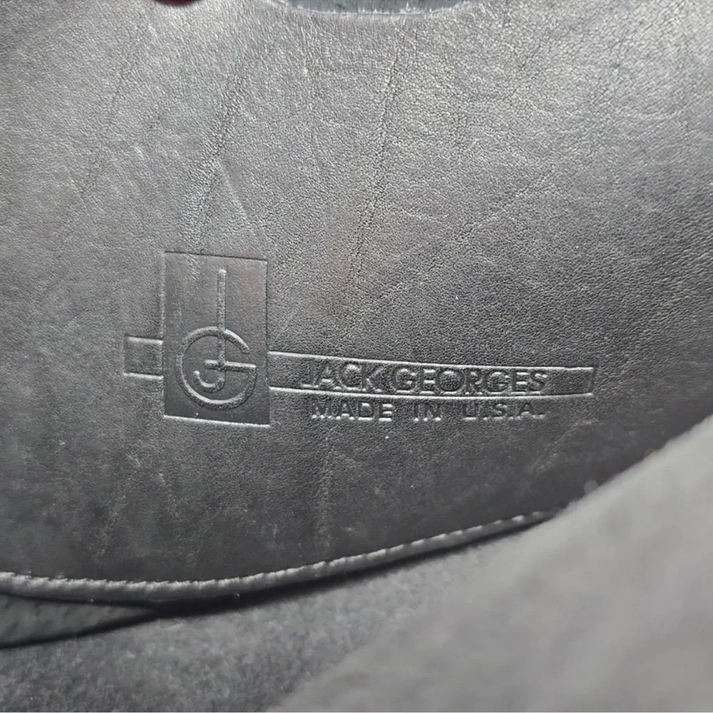 Jack Georges Black Leather Briefcase